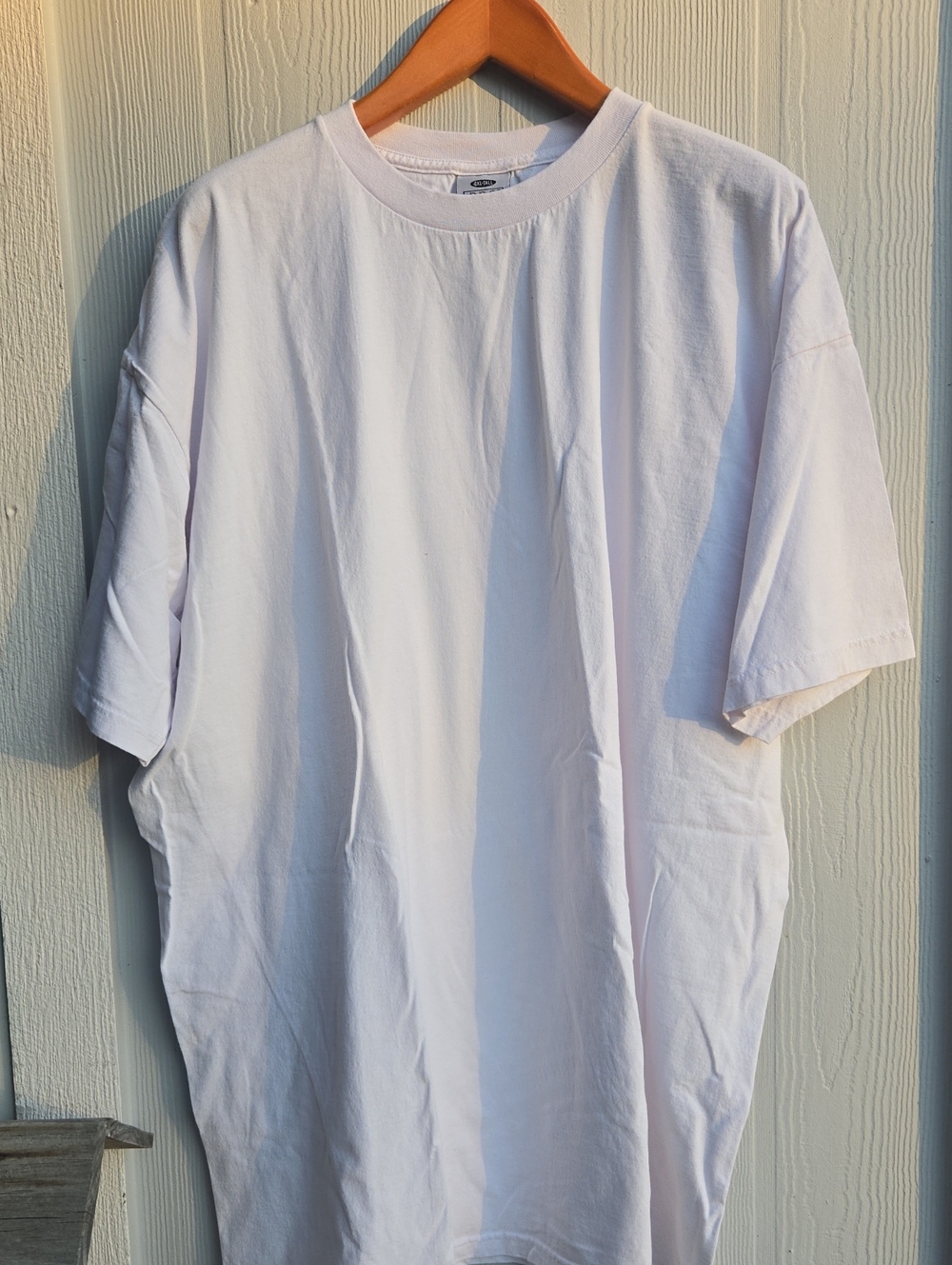 PRO CLUB | 100% Cotton Plain White Crew Neck Men's T-Shirt (Size 4XL Tall)